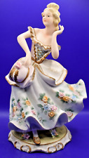 Lefton China Hand Painted Victorian Dancing Lady Figurine KW2077B picture