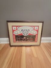 Vintage 1980s Budweiser Beer Clydesdale Anheuser Busch Picture Sign 21x25 picture