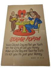  Vintage 1950/1960s Valentine Sheets, Valentines  Gag Gift Joke Sugar Daddy  picture