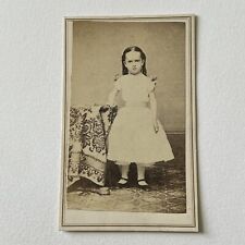 Antique CDV Photograph Adorable Little Girl Civil War Era Spooky picture