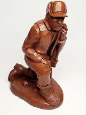 Vtg Red Mill MFG-Hand Carved Hunter Sculpture/Figurine-Signed R. Wetherbee 1991  picture