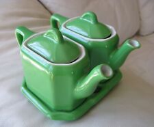 Vintage SHENANGO NEWCASTLE PA Restaurant Ware China Green Tea for 2 Pot & Tray picture