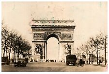 Postcard Chrome France Arch of Triomphe 1930s 1940s? war? no text on  backside picture