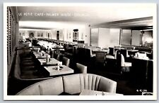 Chicago Le Petit Café In Palmer House~Real Photo Postcard~Booths & Bar~RPPC 1950 picture