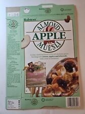 Vintage 1990 Ralston Almond Apple Muesli Cereal Box Flat picture