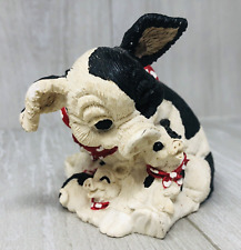 Vintage Black White Pig Sow Mama Piglets Enesco Kathy Wise 3.0 Sandcast 1996 picture