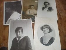 5 portrait photographs of women  c1910/20s set 3 picture