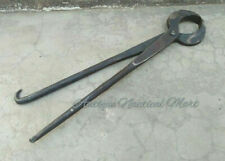 Antique style Black Heavy Iron Antique Sandasi Tong Blacksmith Iron Tool Item picture