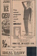 1960's Ideal Dairy x2 Ice Cream & Milk Michigan Newspaper Print Ads  picture