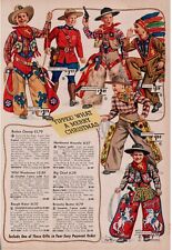Late 1930's Sears Catalog Page #43 Boy's Western Rodeo Clothes Drink N Wets Doll picture