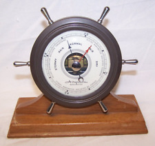 Vintage Airguide Barometer By Fee And Stemwedel Ship Wheel Nautical Design picture