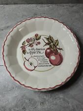 Royal China Co All American Pie Plate W-Recipe USA Vtg picture