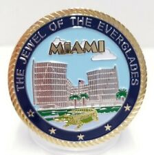 THE JEWEL OF THE EVERGLADES MIAMI DEPARTMENT OF JUSTICE F.B.I. CHALLENGE COIN picture
