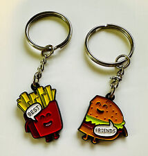 Burger and French Fries Best Friends Keychain Set Key Chain picture