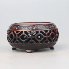 8cm Chinese Rosewood Carved Nice Drum Style Stand Display picture