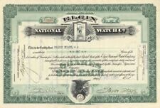 Elgin National Watch Co. - 1920's-30's dated Timepiece Stock Certificate - Watch picture
