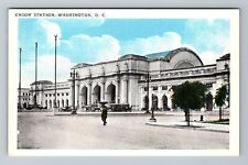 Washington D.C. Union Station Horses Carriages Gent Antique Vintage Postcard picture