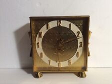 Fine Vintage Swiss IMHOF 8-Day 15 Jewels  Gold Gilt Brass Desk Clock. Runs. picture