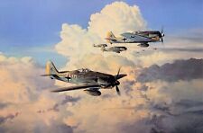 Gathering Storm by Robert Taylor art print signed by Fw190 Aces picture