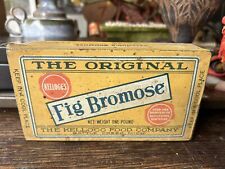 Antique Kellogg's Fig Bromose Tin Battle Creek Sanitarium Michigan Rare Find picture