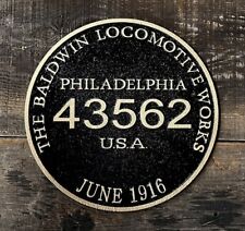 BALDWIN LOCOMOTIVE WORKS, Philadelphia 43562, 1916 Cast Iron Plaque Sign picture