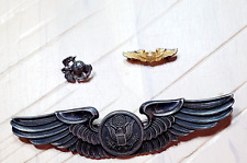 WW II U. S. Eagle LGB Sterling Silver Wings Pin Balfour Air Crew + 2 additional picture