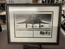 Vtg Maxell Nighthawk Stealth Jet F-117 Tape 2 Page Print Ad Original Framed picture