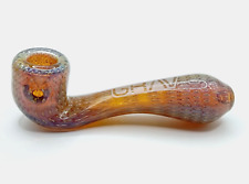 Mini Classic Fumed Glass Bubble Trap Grav Sherlock Hand Pipe picture