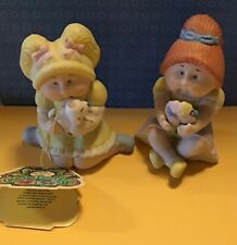Two Cabbage Patch Kids Porcelain Figurine Vintage 1984 SPECIAL THOUGHTS 1 w/ Tag picture