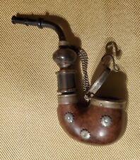 Antique VERY RARE Bruyere Garantie Hand-made In France Lidded Tobacco Pipe  picture