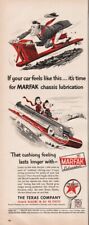 1952 Texaco Marfax Lubrication Coal Car On Sled Cushiony Feeling Art Magazine Ad picture