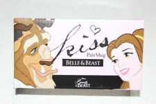 Disney princess Beauty and Beast Belle & Beast kiss pair mug set sun art USA picture