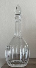Riviera Etched Crystal Clear Glass Liquor Whiskey Cognac  Wine Decanter MCM picture