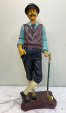 Vintage 19th Century Style Wooden Statue - Golfer picture
