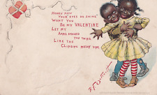 Vintage Postcard VERY RARE RF Outcault Black Americana Valentine See Pics A3 picture