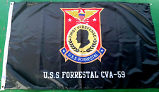 USN U.S.S Forrestal CVA-59 CV-59 AVT-59 3x5 ft Flag Banner picture