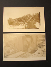 vTg 1910 Engine collision Train Wrecks x2 unidentified RPPC Real Photo Postcards picture