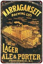Narragansett Lager Ale & Porter Vintage look Reproduction metal sign wall art picture