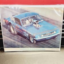 Vintage Drag Racing Magazine Cut Out. Stone. Woods. And Cook Mustang Drag Car. picture