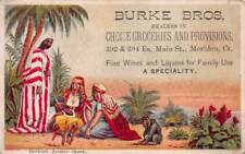 Burke Bros. Groceries & Provisions, Early Trade Card, Size: 68 mm x 108 mm picture