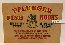 SINCE 1864 PFLUEGER FISH HOOKS BULL DOG FISHING EARLY ADVERTISING NEW POSTCARD picture