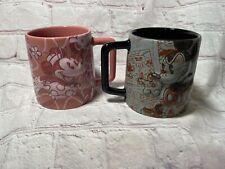 Disney Store Pair of Genuine Authentic Mickey Mouse Minnie Mouse 3D Coffee Mugs picture