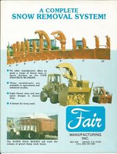 Original OE OEM Fair Snow Removal System Dealer Sales Brochure copyright 1983 picture