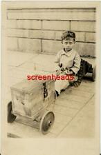 C1915-30 BOY & HOMEMADE WOODBOX RACER RPPC PHOTO VG picture