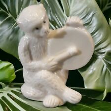 Mid 20th C. Chinese Dehua Porcelain Monkey Drummer Musician Miniature Figurine picture