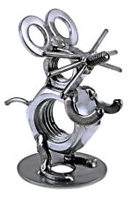 Mouse Hand Crafted Recycled Metal Art Sculpture Figurine   picture