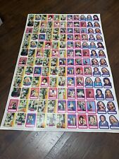 1978 Threes Company UNCUT SHEET CARDS 132 Cards/Stickers 44”x29” picture