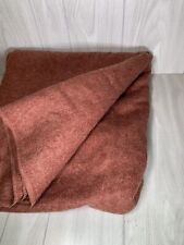 VTG Kenwood Ramcrest Wool Blanket Rust Color 86x74 Twin Size picture