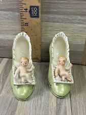Vintage Pioneer MDSE Co NY Porcelain Shoe Figurine With Cherub Angel Japan Made picture