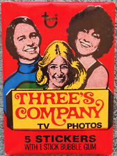 Three's Company 1978 Topps Sealed Pack Of 5 Sticker Cards Jack, Janet & Chrissy picture